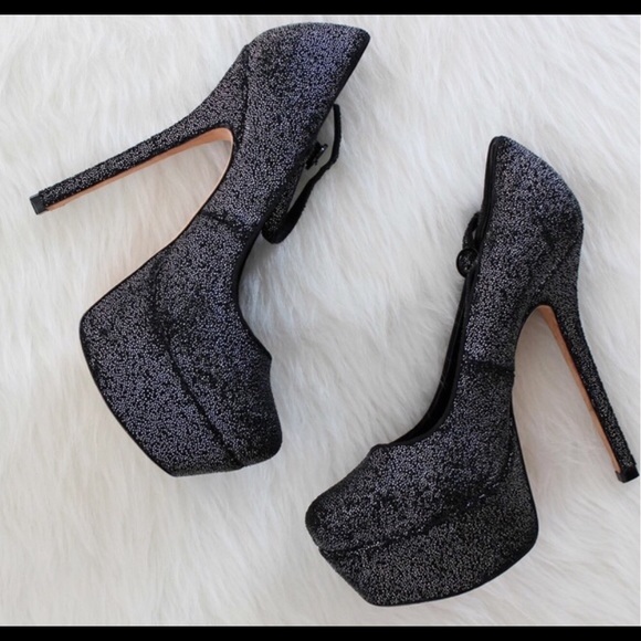 Alice + Olivia Leather Metallic Platform Pumps - Picture 2 of 3